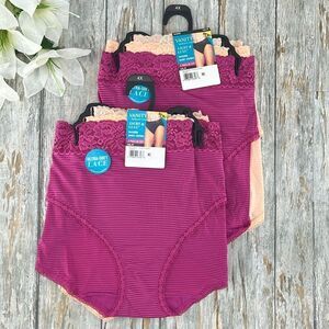 Super Comfy Light and Luxe Hi-Cut Brief Underwear Panties 2, 3-Packs Size 4X